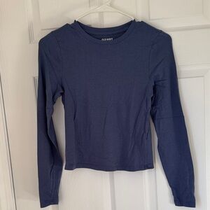 Old Navy Women's Navy Long Sleeve Tee